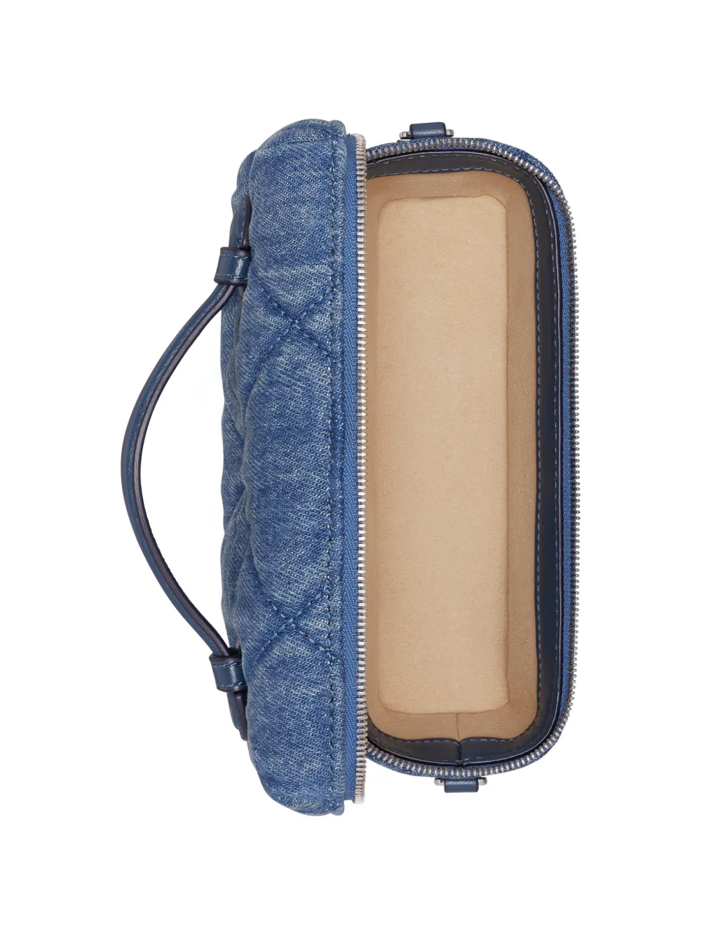 Tory Burch Kira denim gewatteerde toilettas Blauw