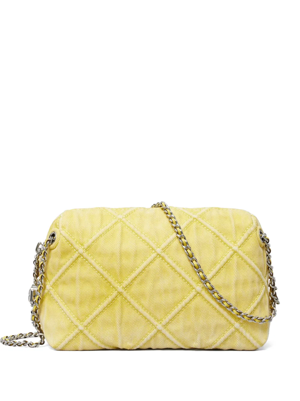 Tory Burch Fleming denim soft crossbody bag - Giallo