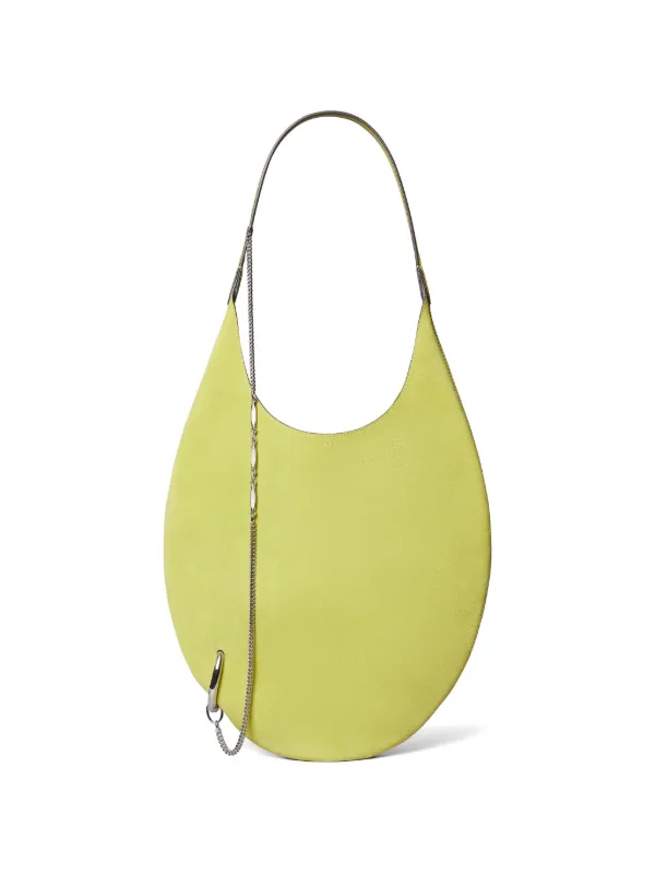 Tory Burch Pierced Soft Suede Bag in Green