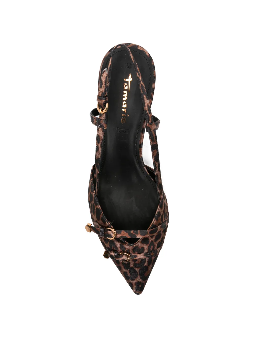 TAMARIS Pumps verfraaid met luipaardprint Bruin