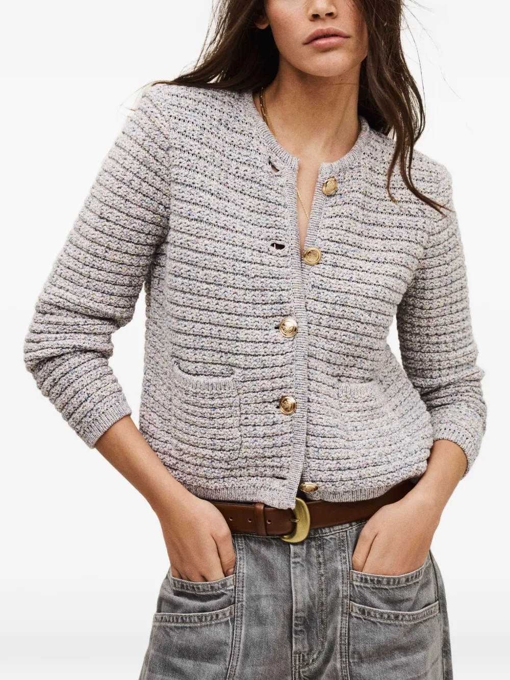  Ba&sh Chaqueta Guspa Con Botones - Gris 
