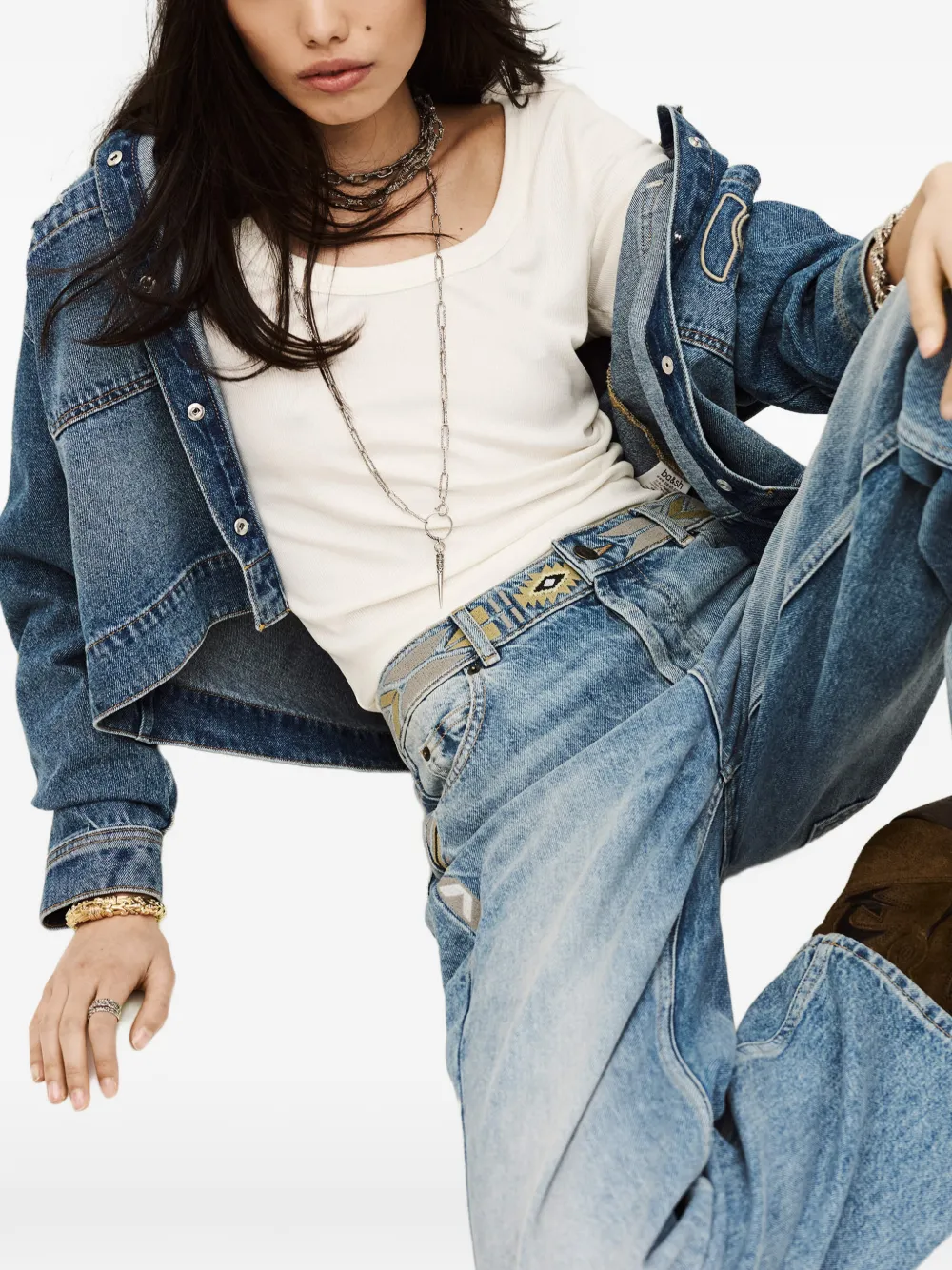 Ba&Sh Rize jeans met wijde pijpen Blauw