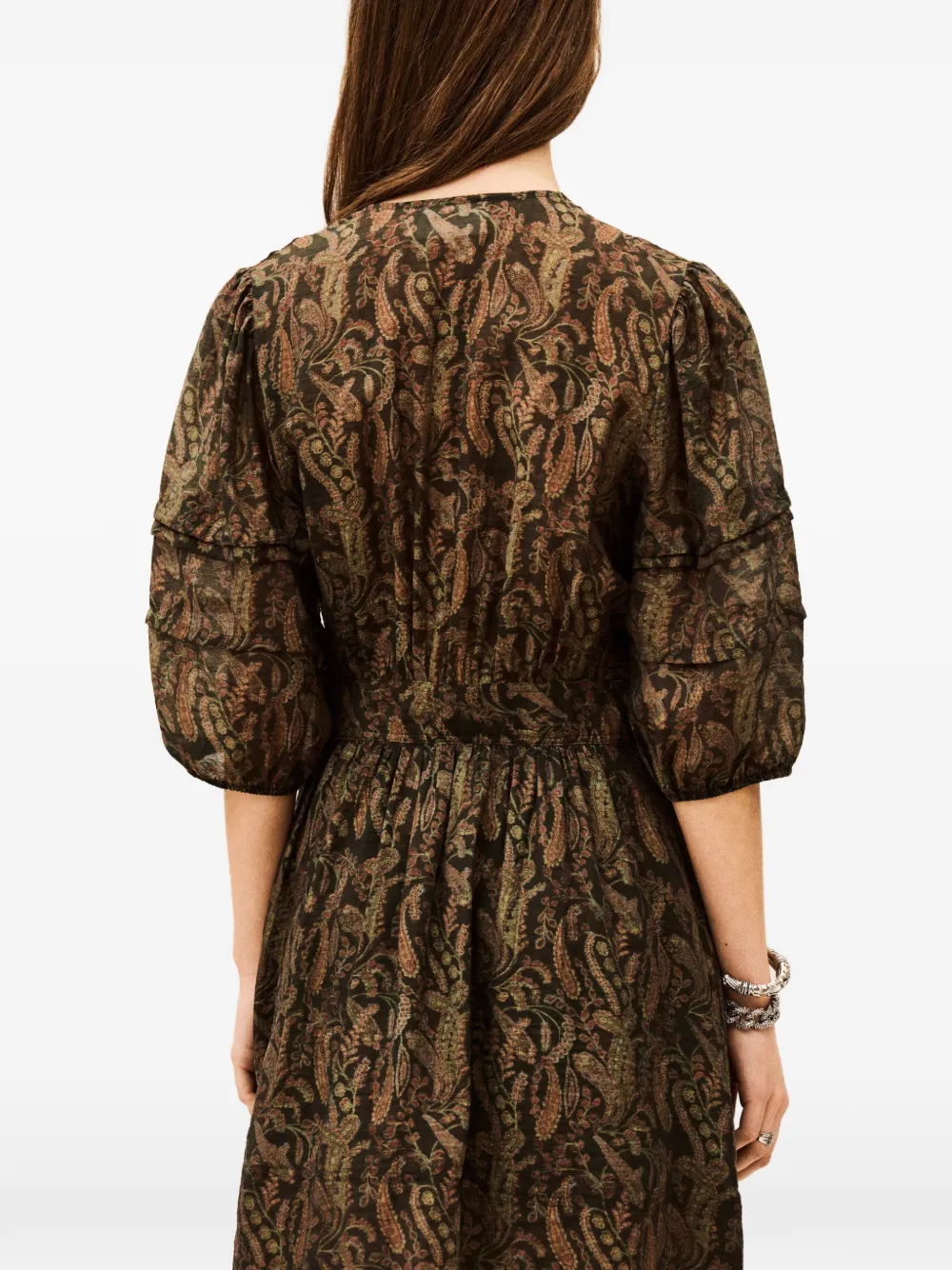  Ba&sh Theodora Paisley-print Mini Dress - Brown 