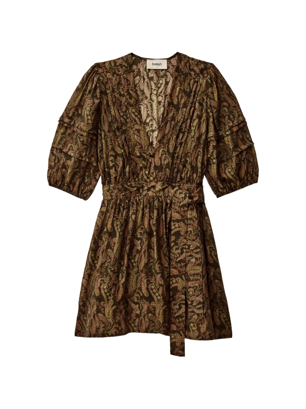 Ba&Sh Theodora paisley-print mini dress - Marrone