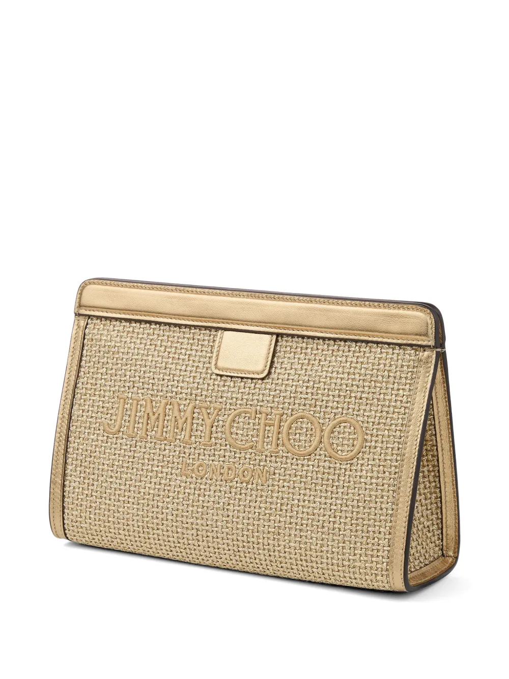  Jimmy Choo Avenue London Logo Clutch Bag - Neutrals 