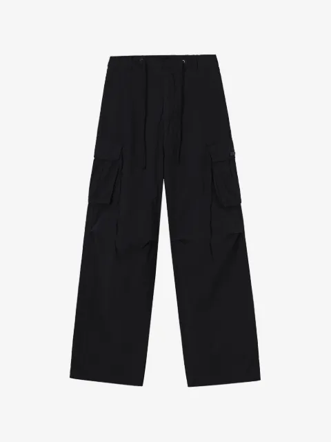 izzue pantalones cargo con cordones en la pretina
