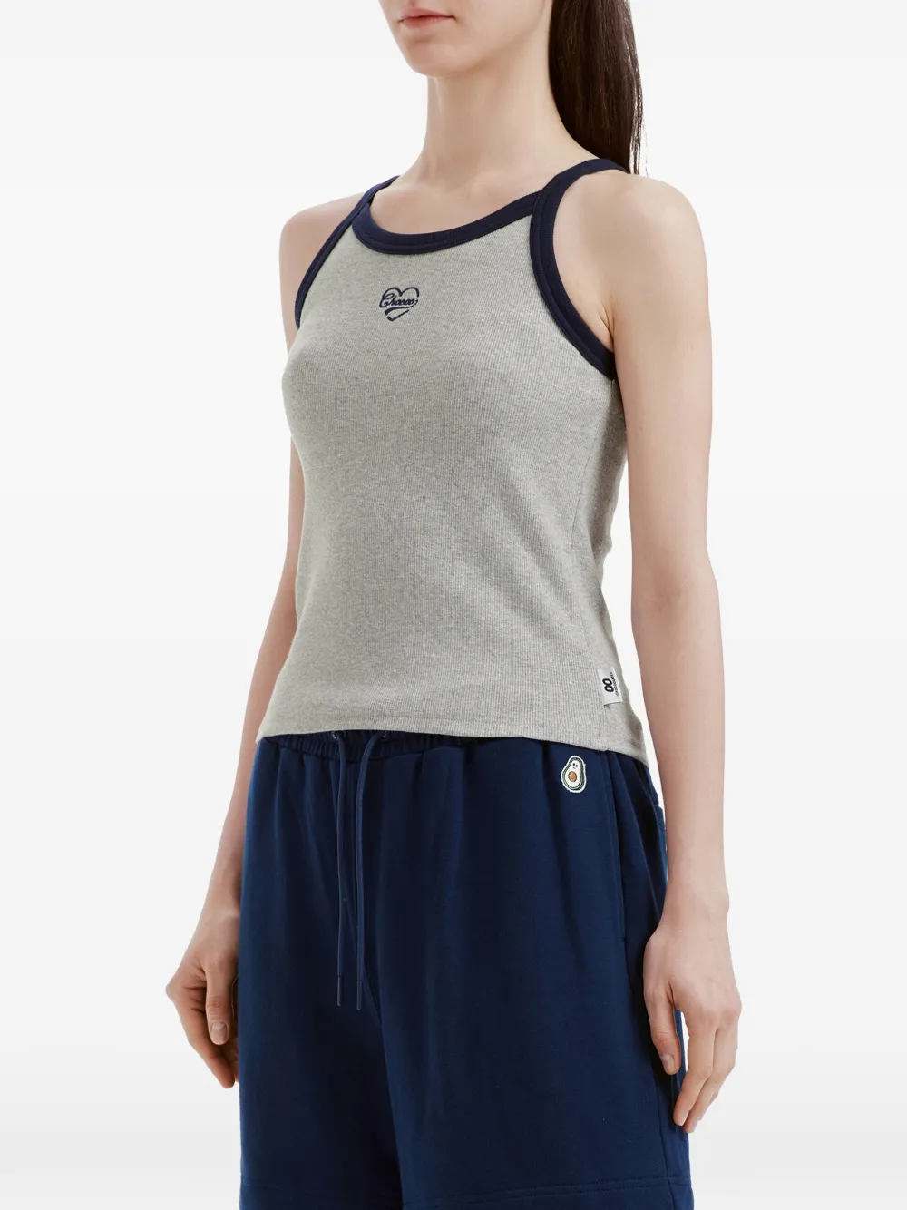  Chocoolate Racerback Tank Top - Grey 