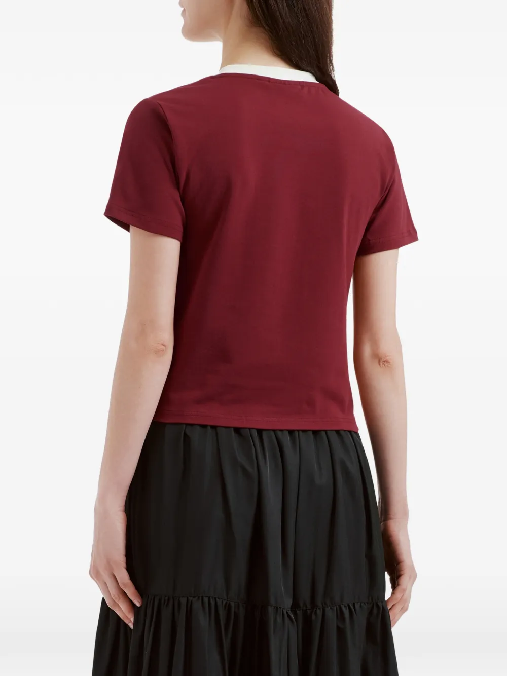  Chocoolate Ringer Graphic T-shirt - Red 