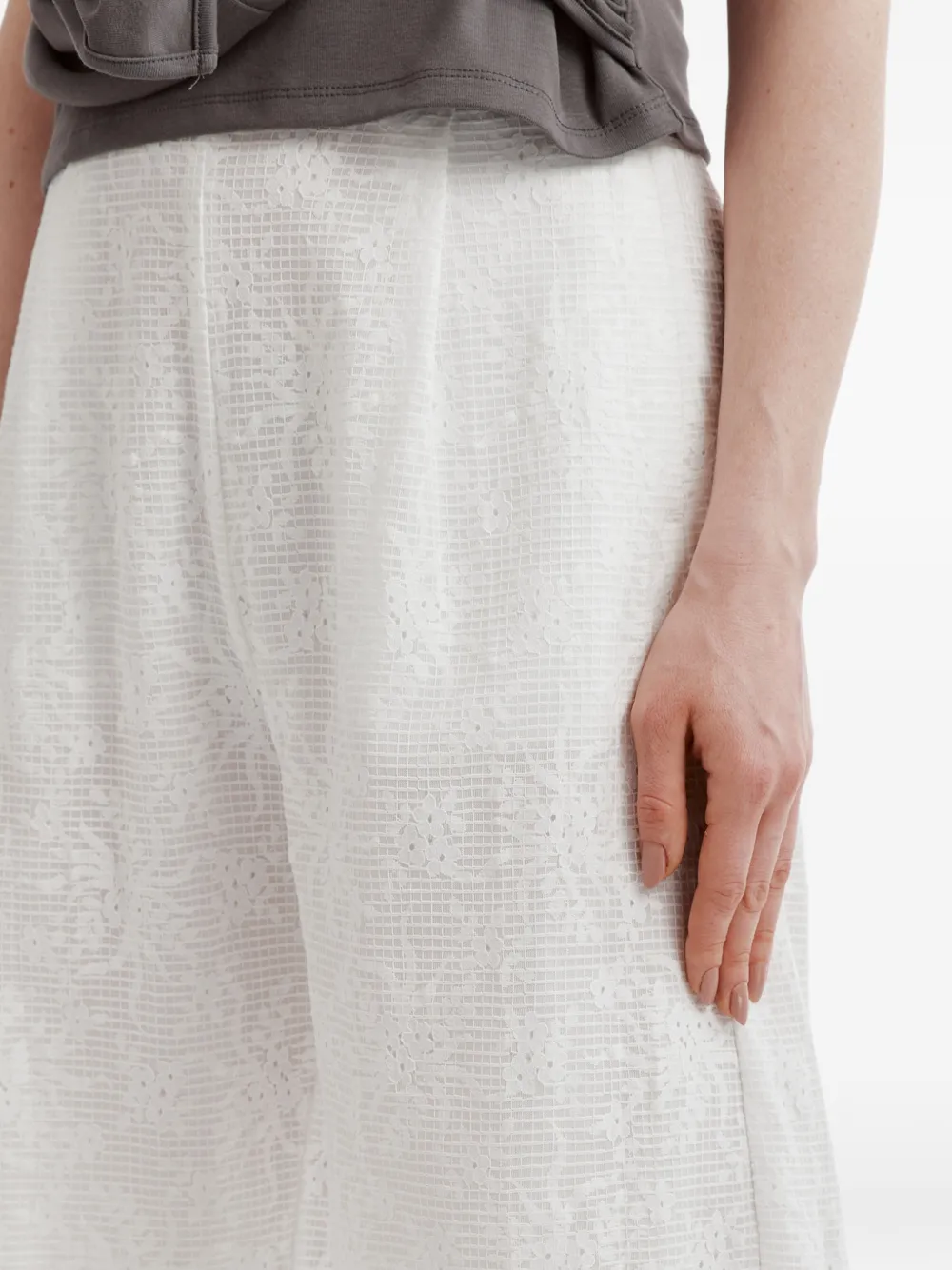 tout a coup Shorts met textuur Wit