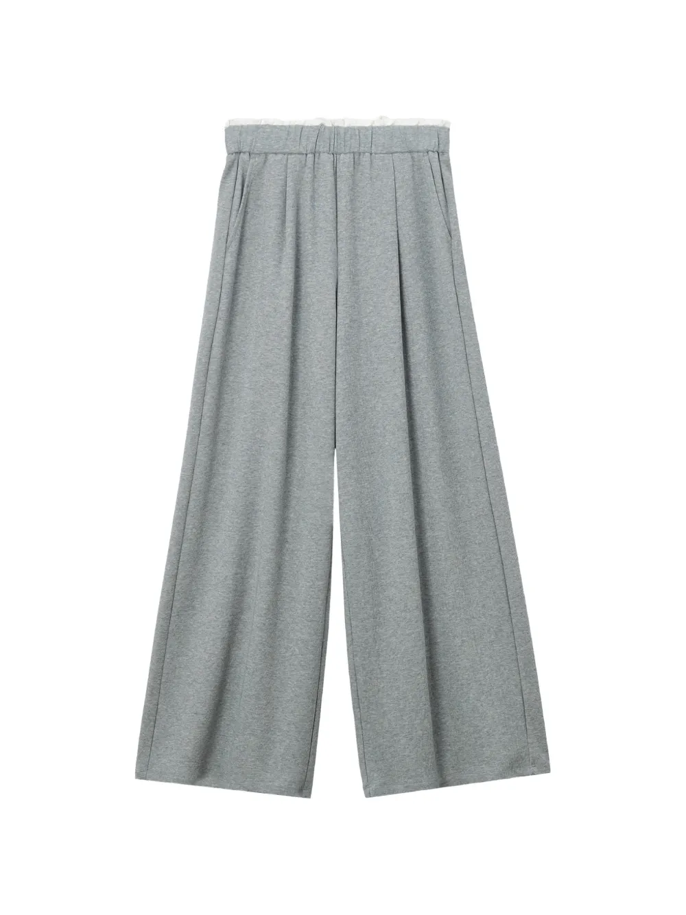 tout a coup Broek met wijde pijpen Grijs