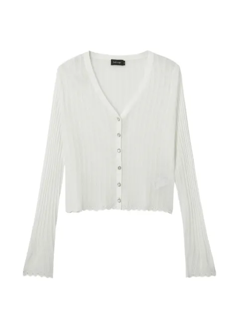 tout a coup ribbed scalloped cardigan