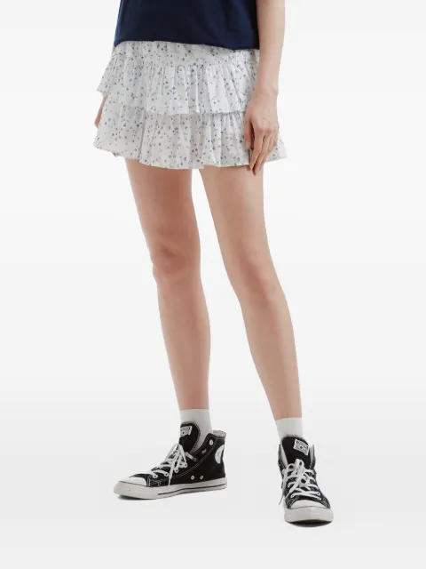 CHOCOOLATE ruffled floral short skirt