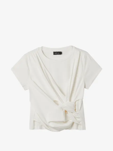 tout a coup t-shirt à détail noué