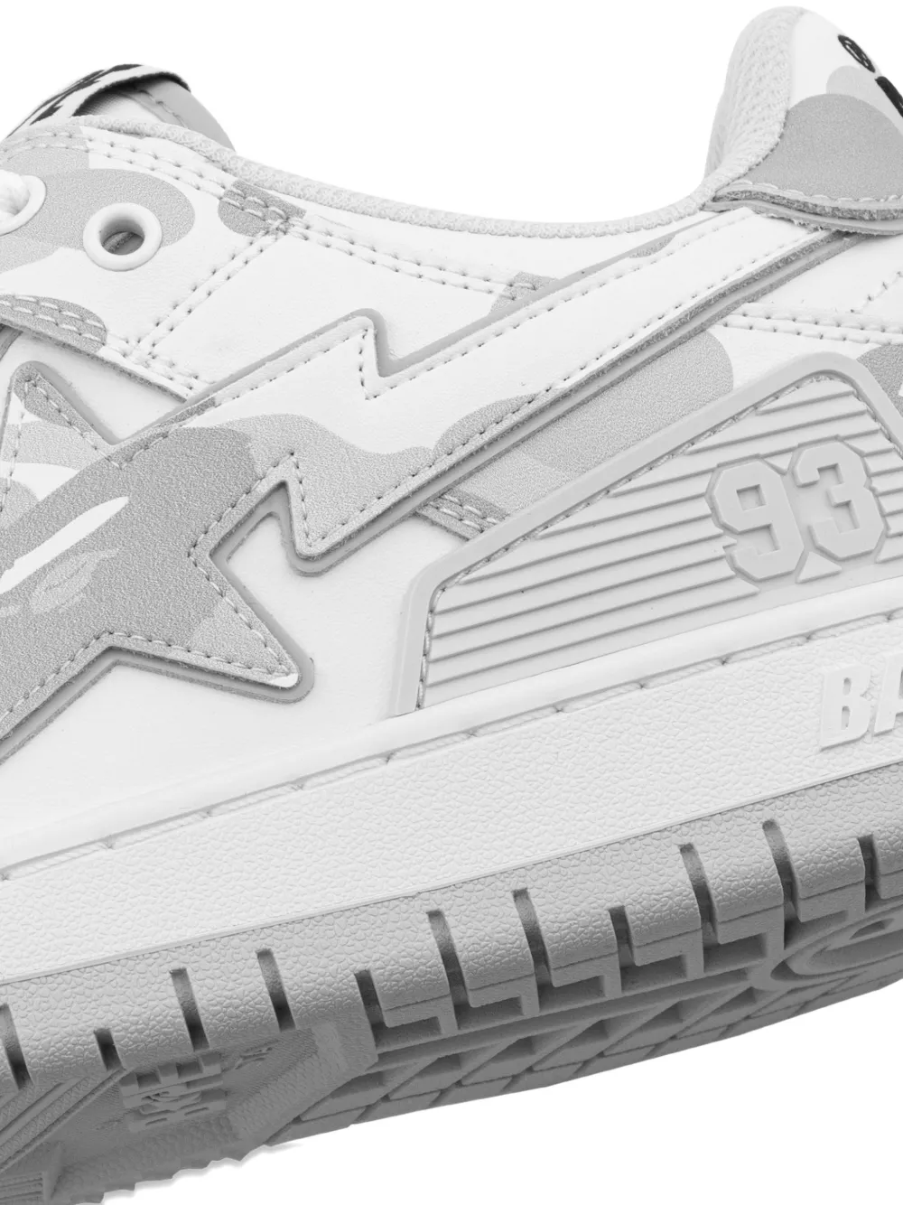 A BATHING APE Star sneakers met camouflageprint Wit