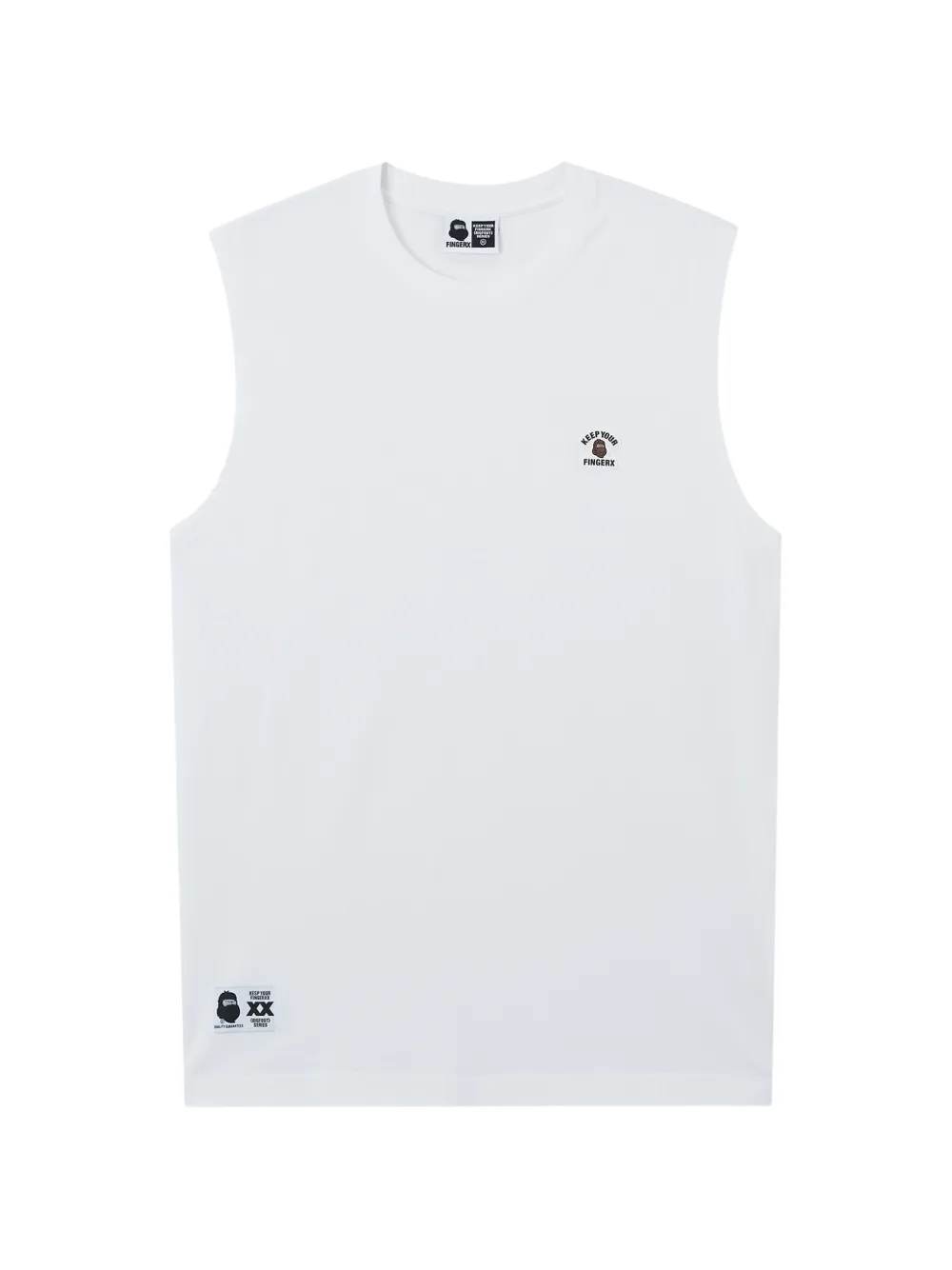 FINGERCROXX sleeveless appliqué tank top - Bianco