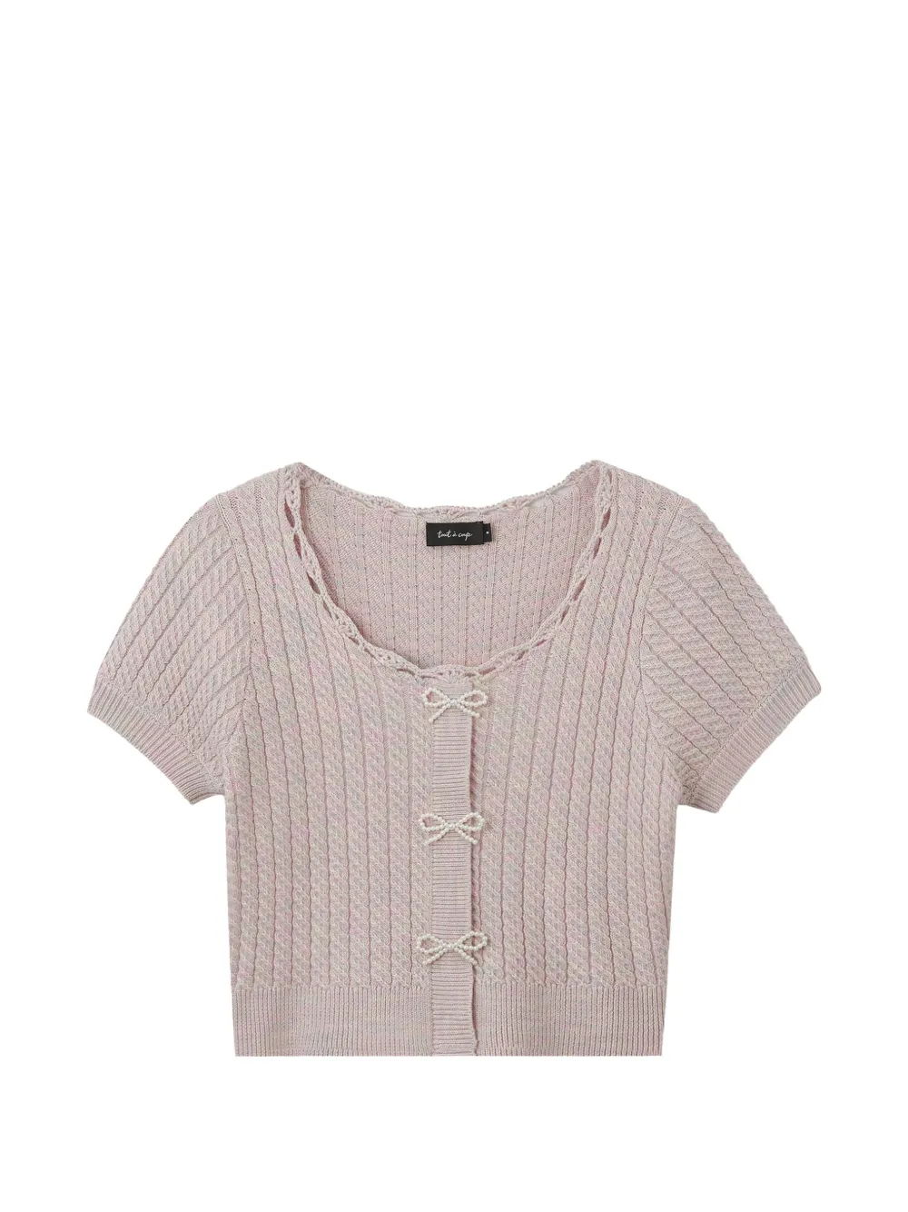 tout a coup Top con applicazione - Rosa