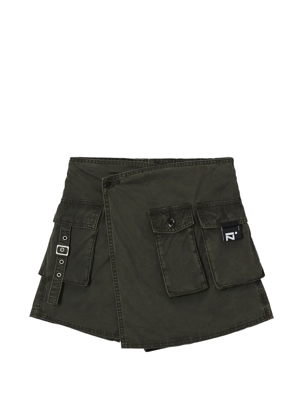 izzue cargo-pockets wrap shorts - Verde