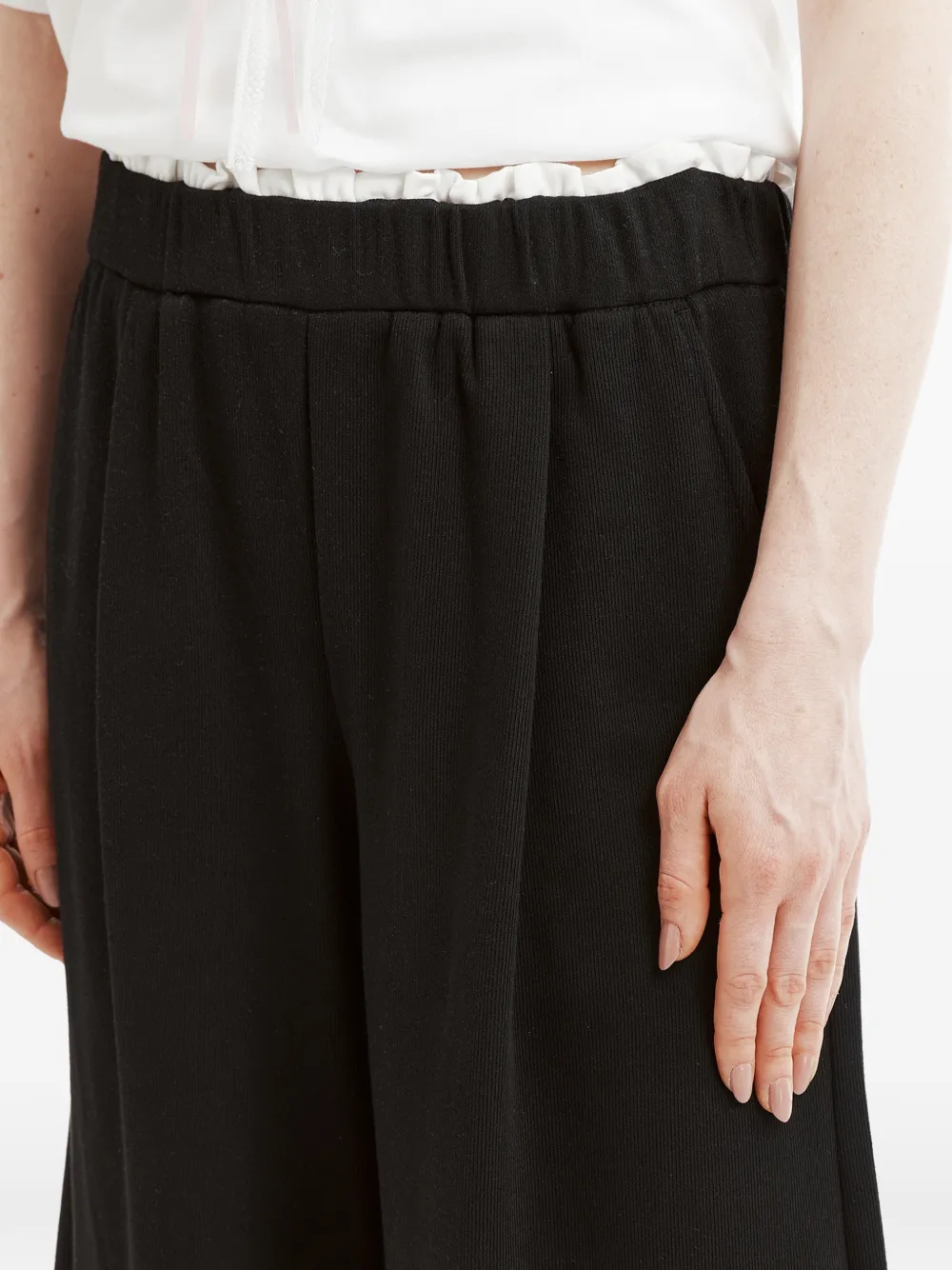 tout a coup Broek met wijde pijpen Zwart