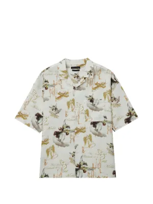 Sacai race-car tropical-print Shirt | White | FARFETCH