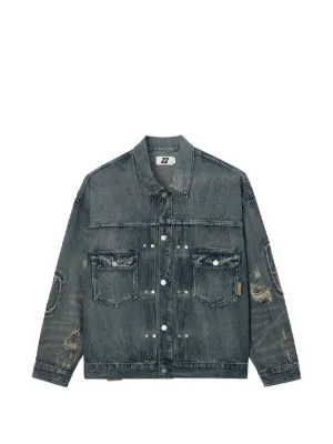 Denim Tears x Levi's wreath-print Denim Jacket | Blue | FARFETCH KW