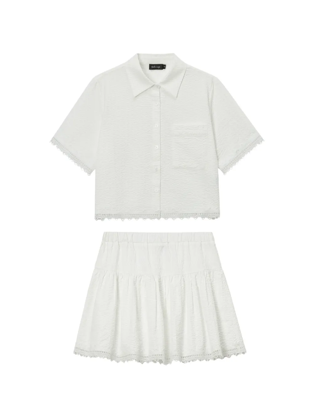 tout a coup Set con gonna (2 pezzi) - Bianco