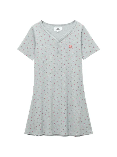 CHOCOOLATE V-neck floral print dress