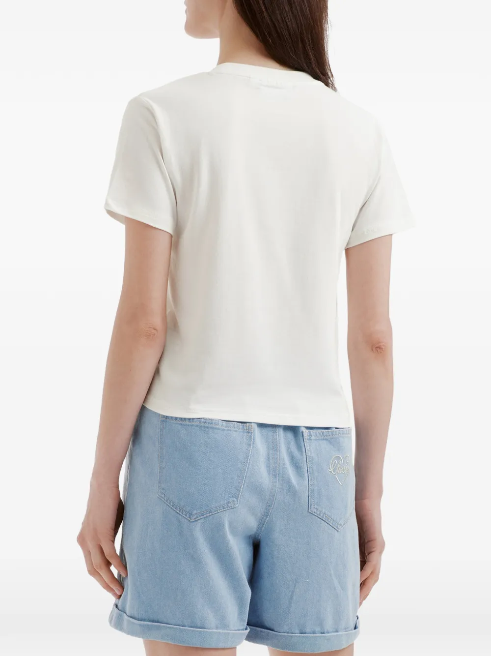  Chocoolate Embroidered Graphic T-shirt - Neutrals 