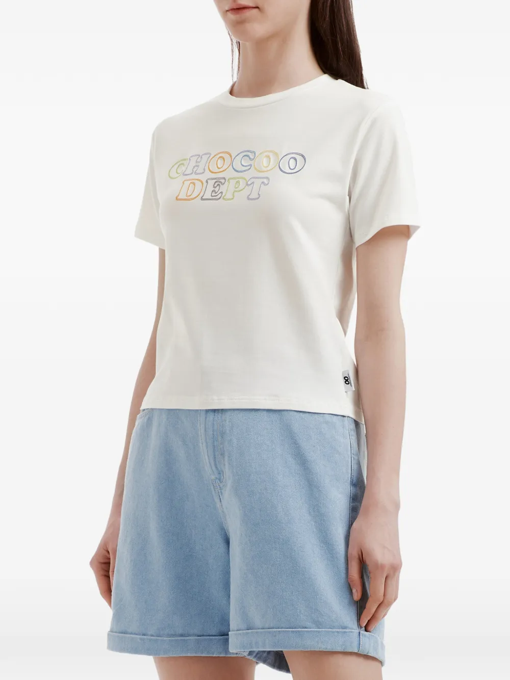  Chocoolate Embroidered Graphic T-shirt - Neutrals 