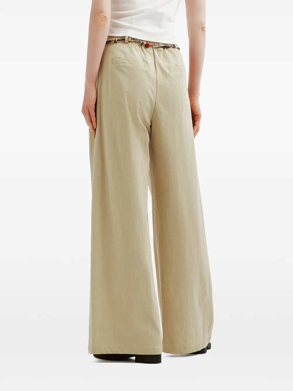 tout a coup Broek met ceintuur Beige