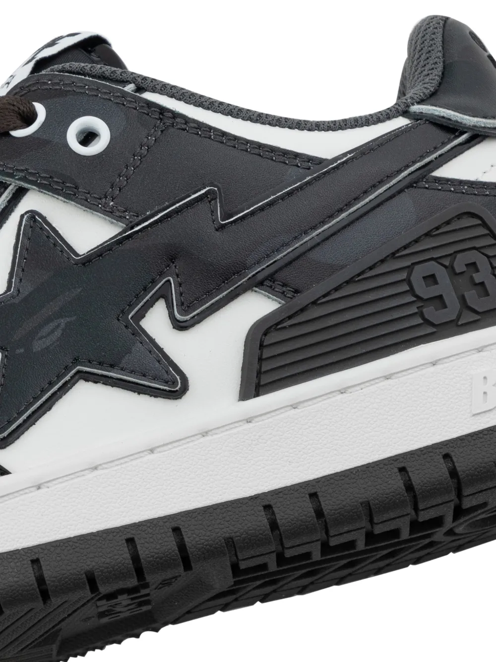 A BATHING APE Sneakers met sterdetail Zwart