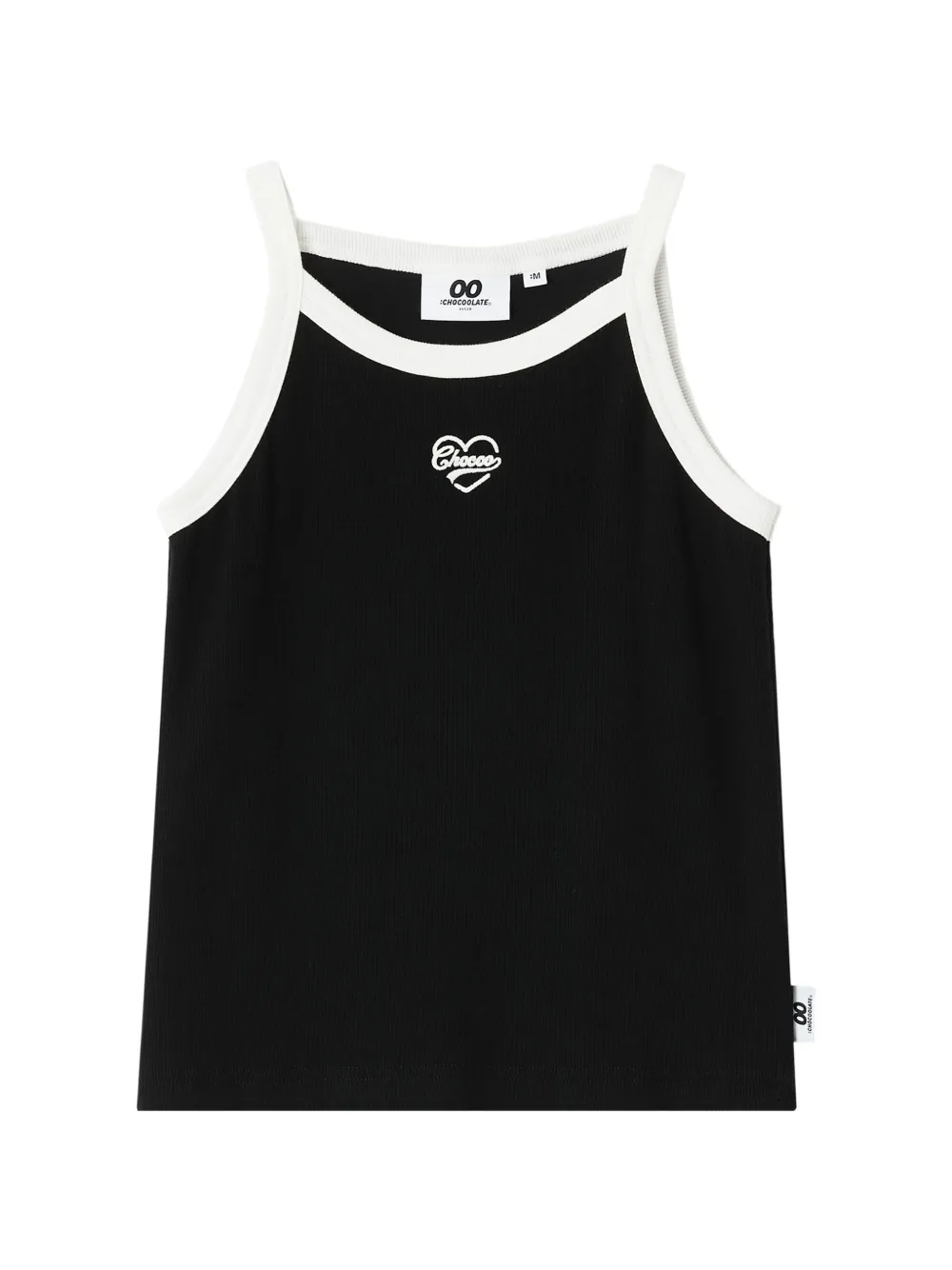 CHOCOOLATE ribbed trim vest - Schwarz