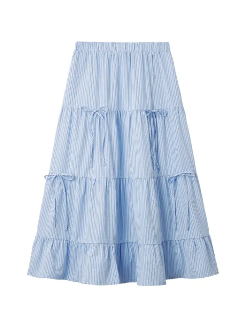 tout a coup striped-pattern midi skirt