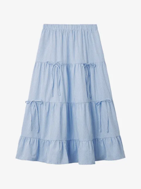 tout a coup striped-pattern midi skirt