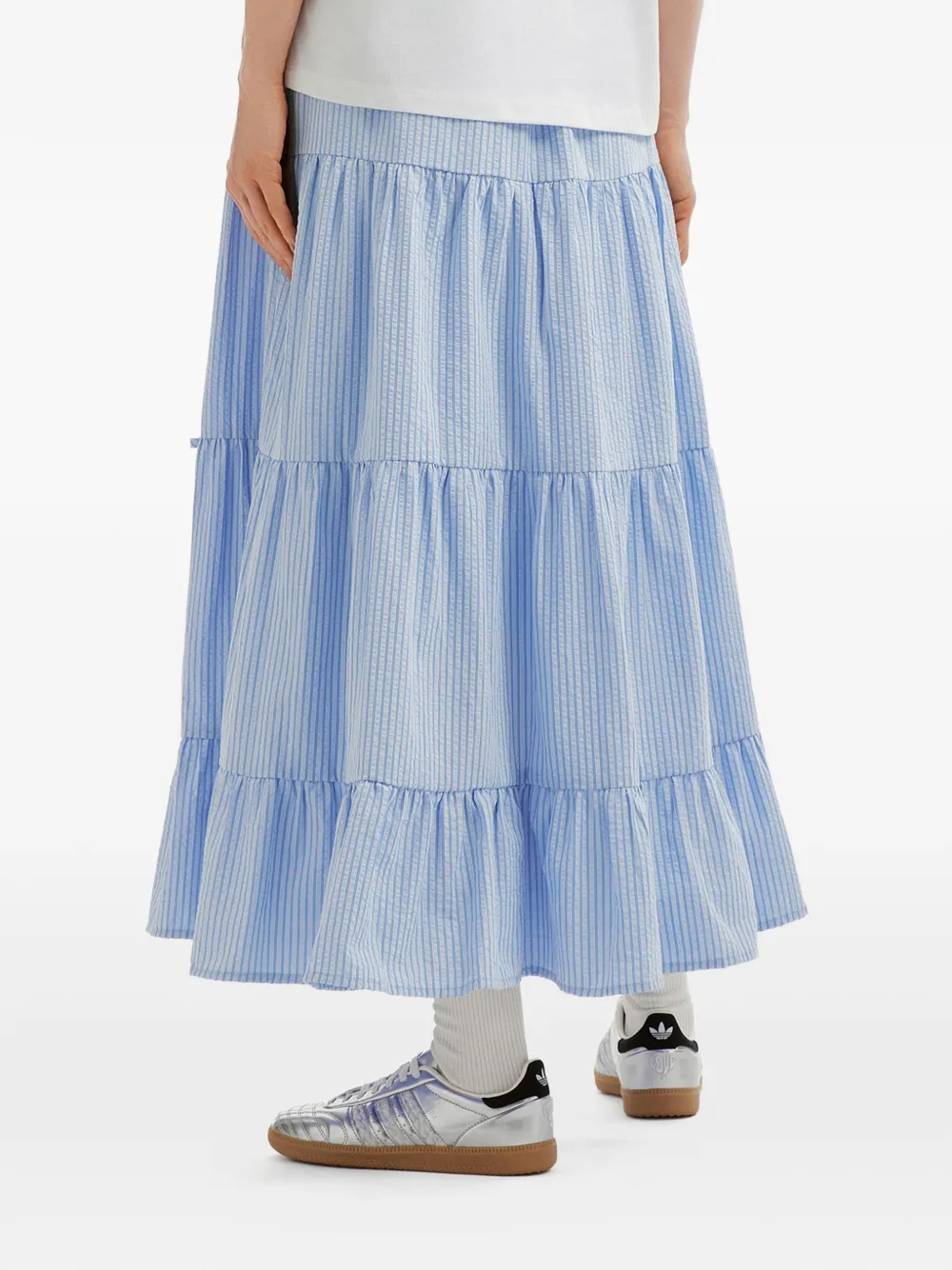 tout a coup Gestreepte midi-rok Blauw