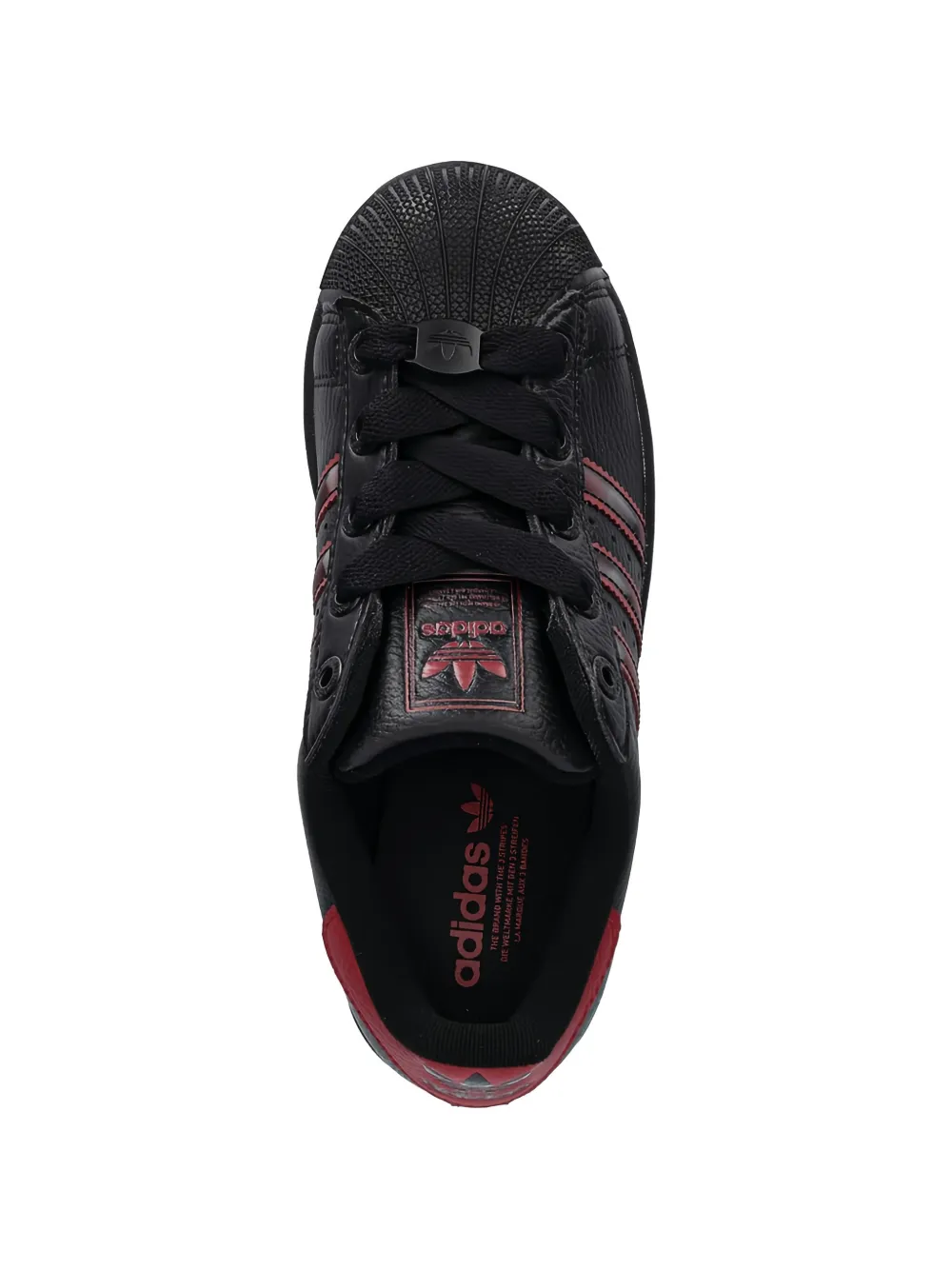adidas Kids Superstar leren sneakers Zwart