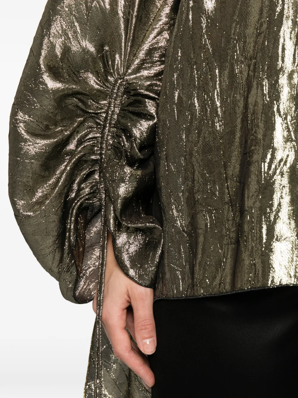 Lanvin Asymmetrische top met knopen Goud