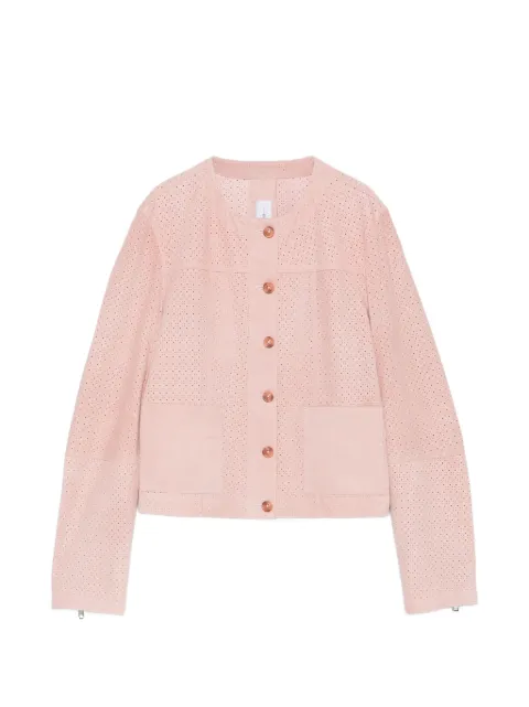 BULLY perforated-detail collarless jacket