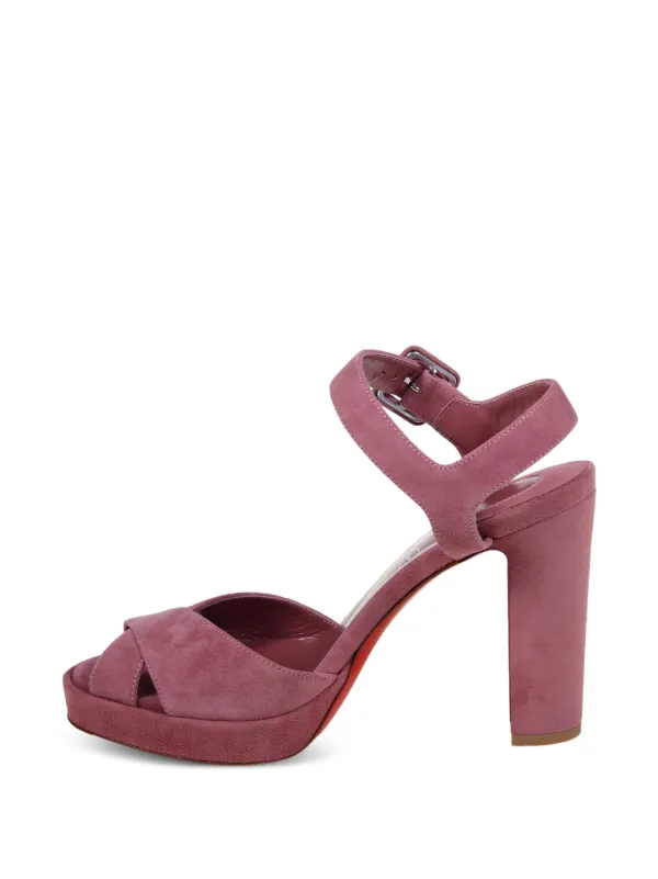 Christian Louboutin クロスストラップサンダル Christian Louboutin クロスバックル サンダル | ピンク | FARFETCH JP