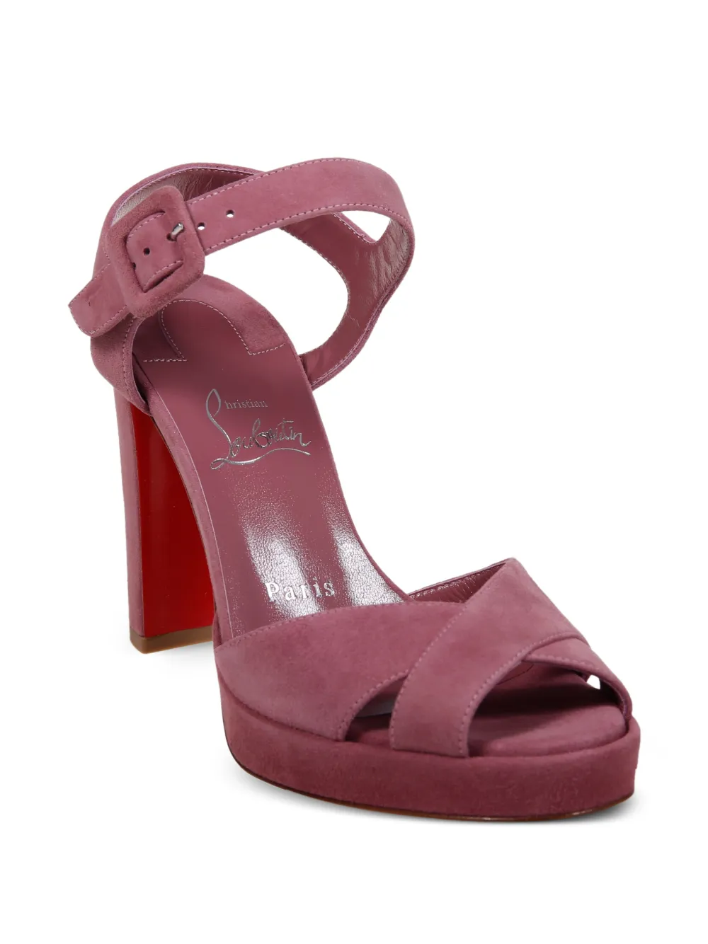 Christian Louboutin クロスバックル サンダル | ピンク | FARFETCH JP