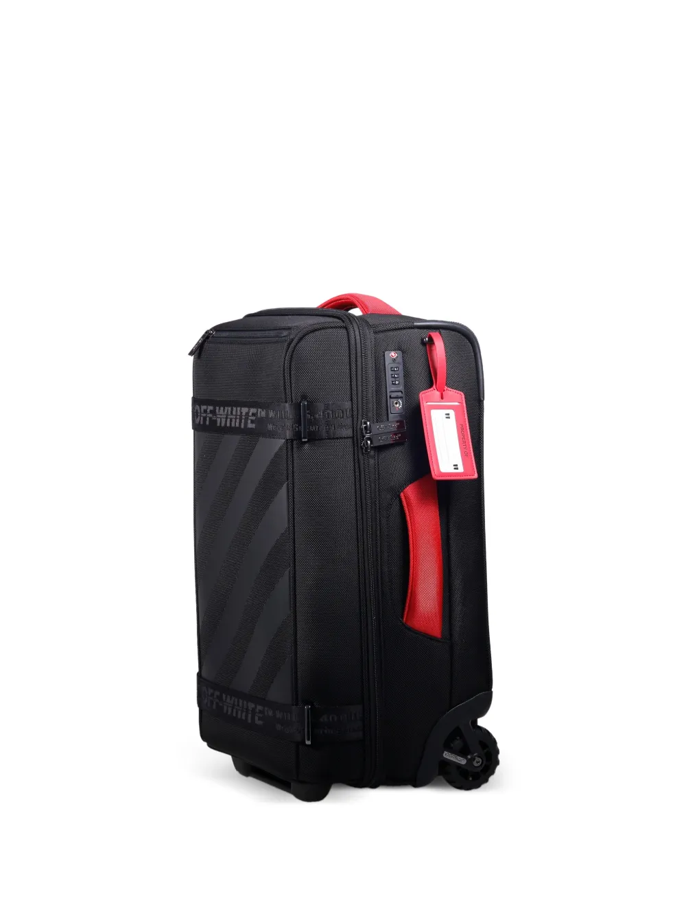  Off-white Diagonal Stripe Suitcase - Black 
