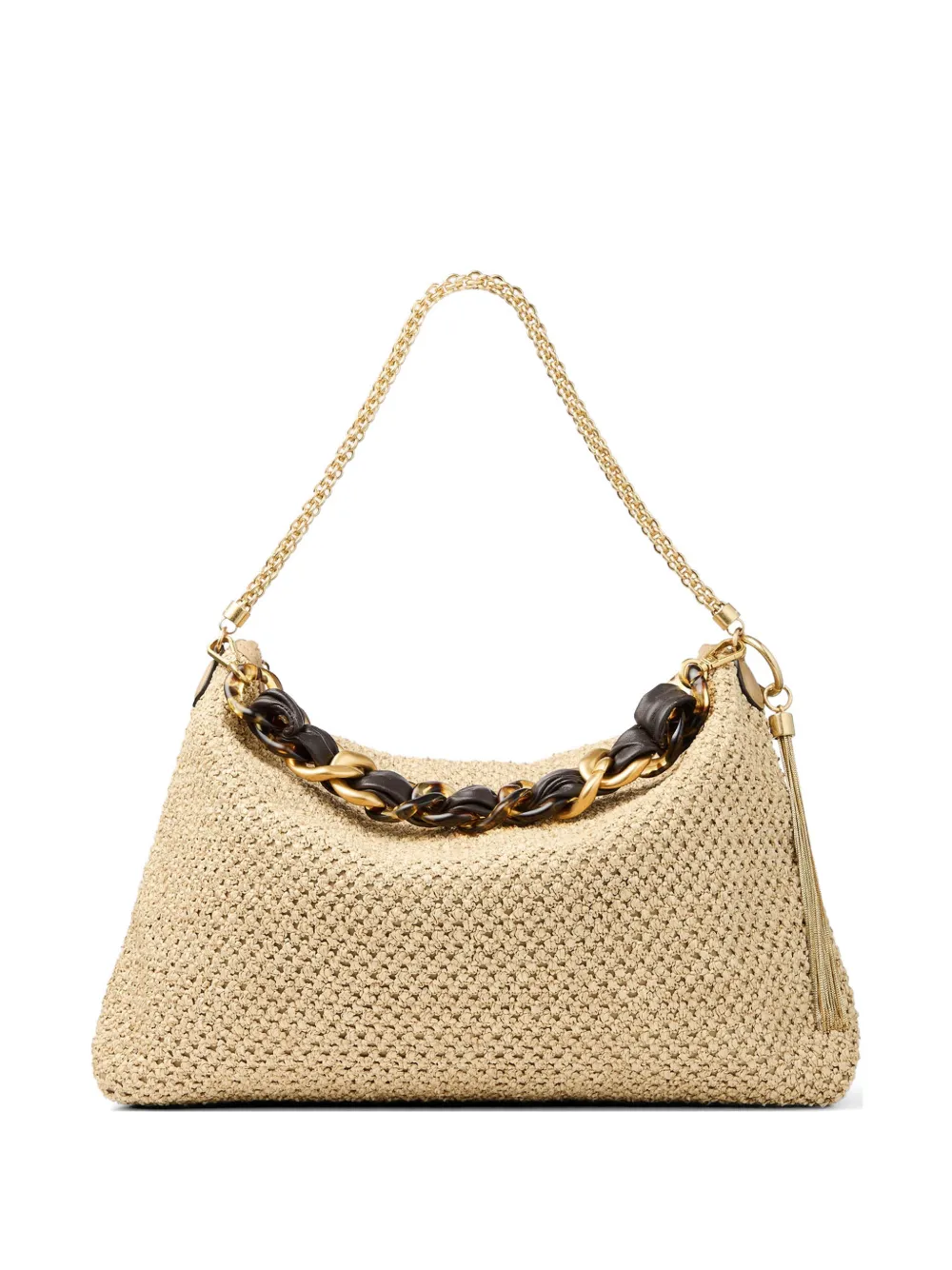 Jimmy Choo Borsa a spalla Callie con zip - Toni neutri