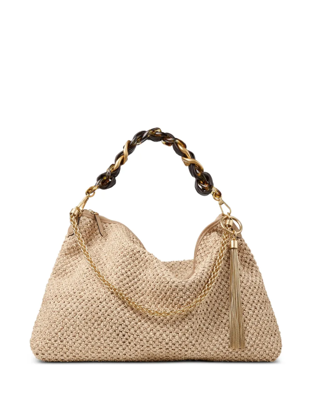 Jimmy Choo Borsa a spalla Callie con zip - Toni neutri
