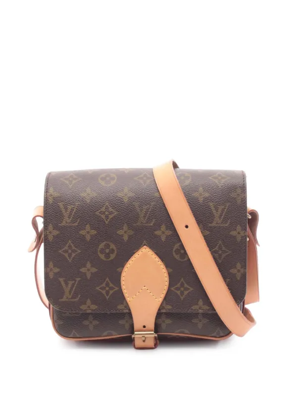 Louis Vuitton Pre-owned 1990 Monogram Cartouchiere MM Crossbody Bag in Brown