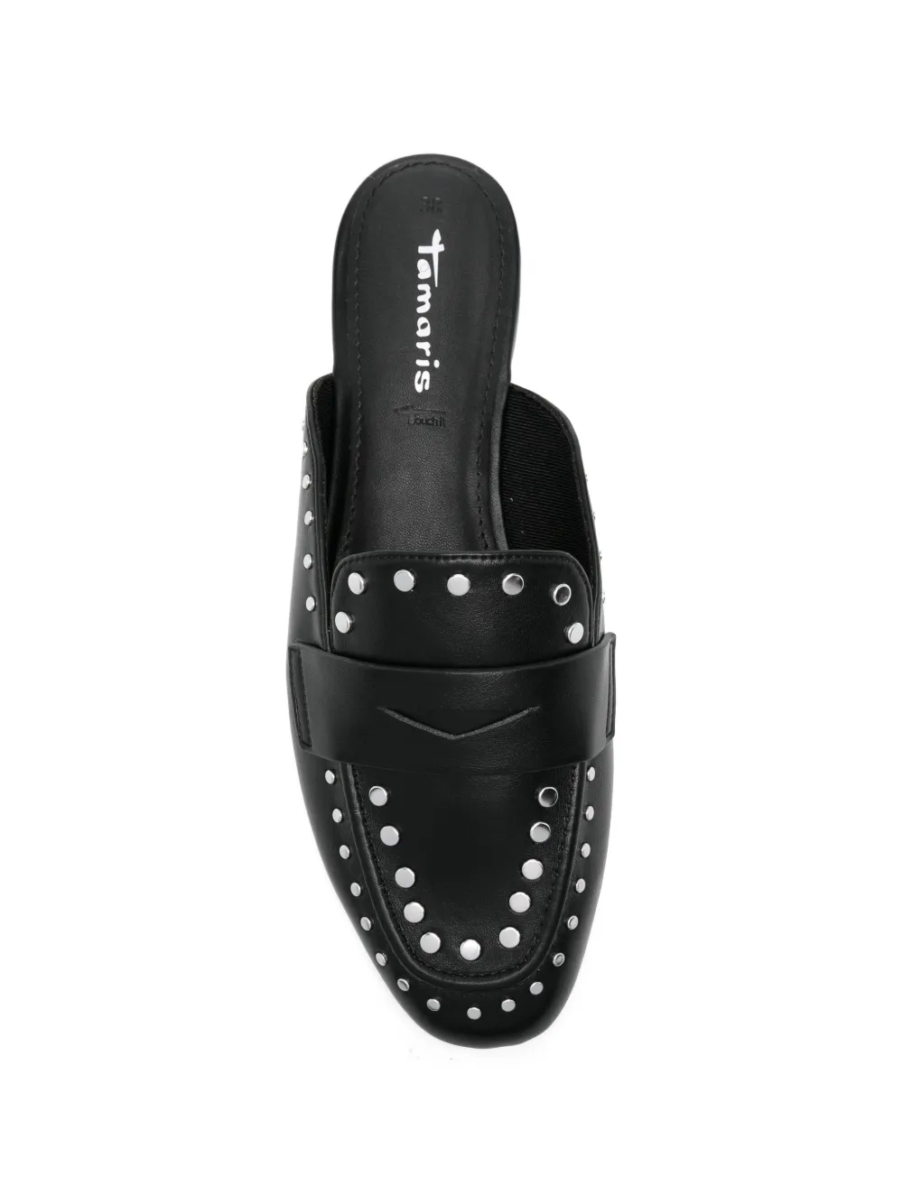 TAMARIS Muiltjes met studs Zwart