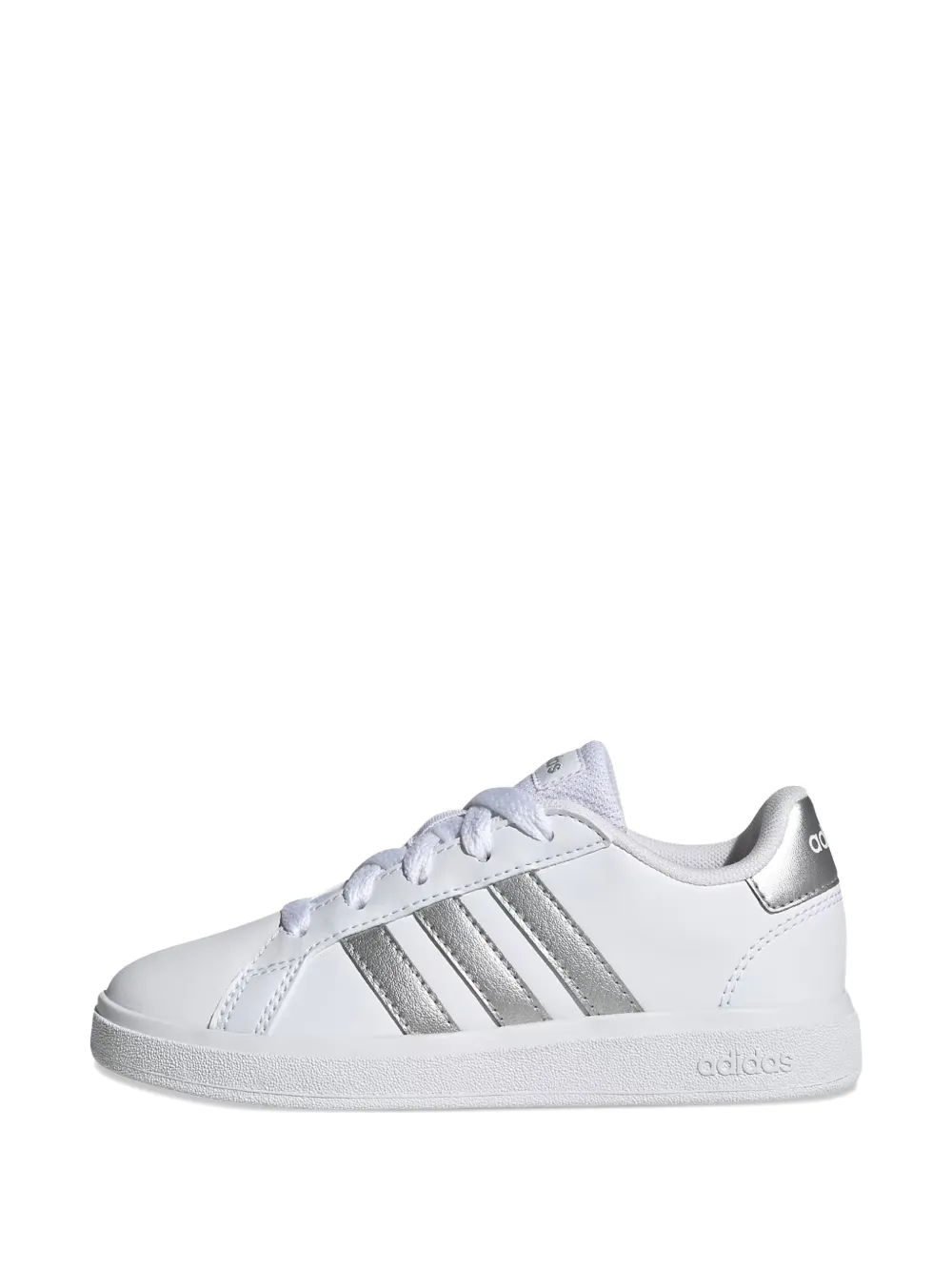 adidas Kids Grand Court 2.0 gestreepte sneakers Wit
