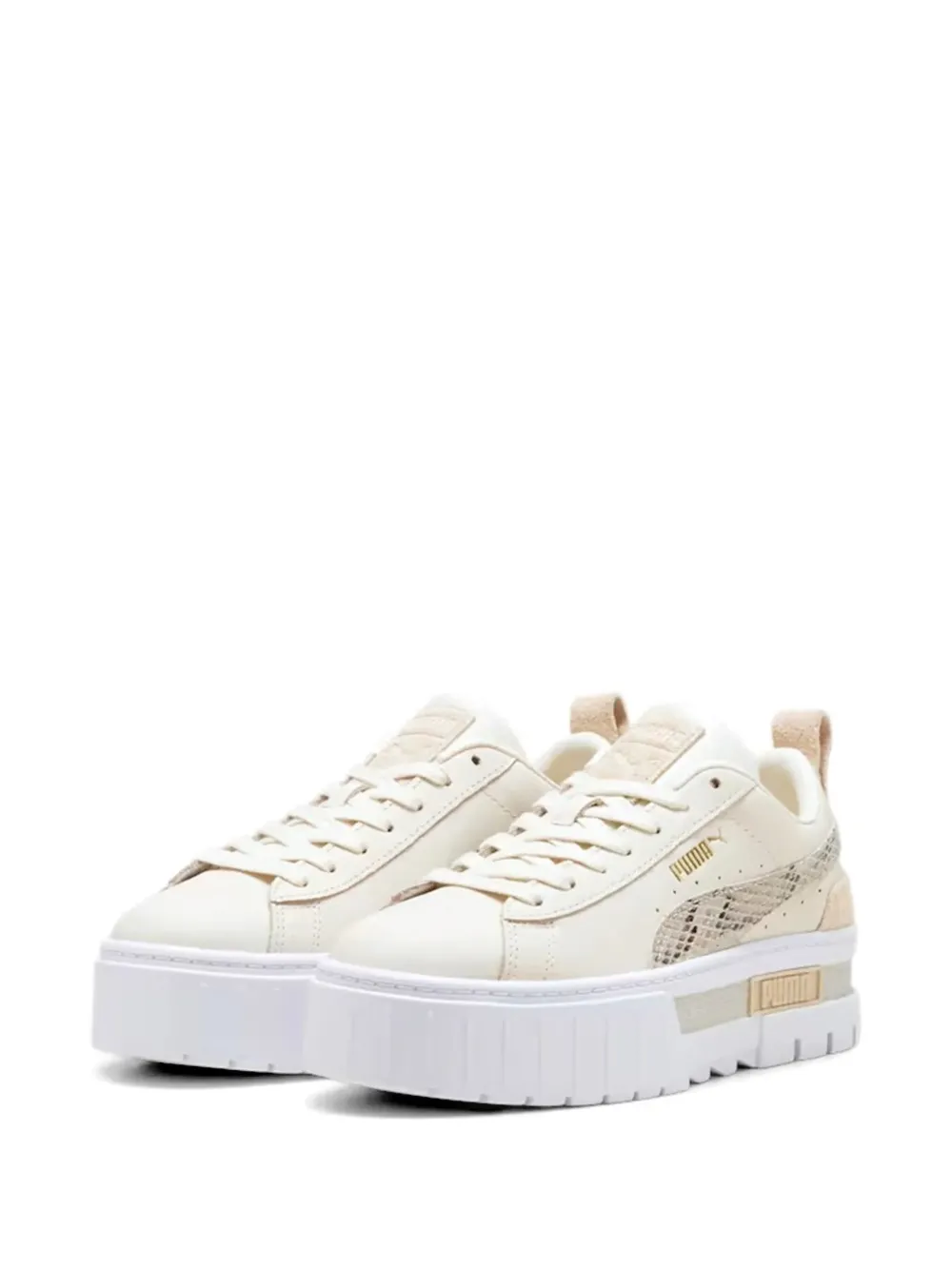 PUMA Mayze sneakers met plateauzool Beige