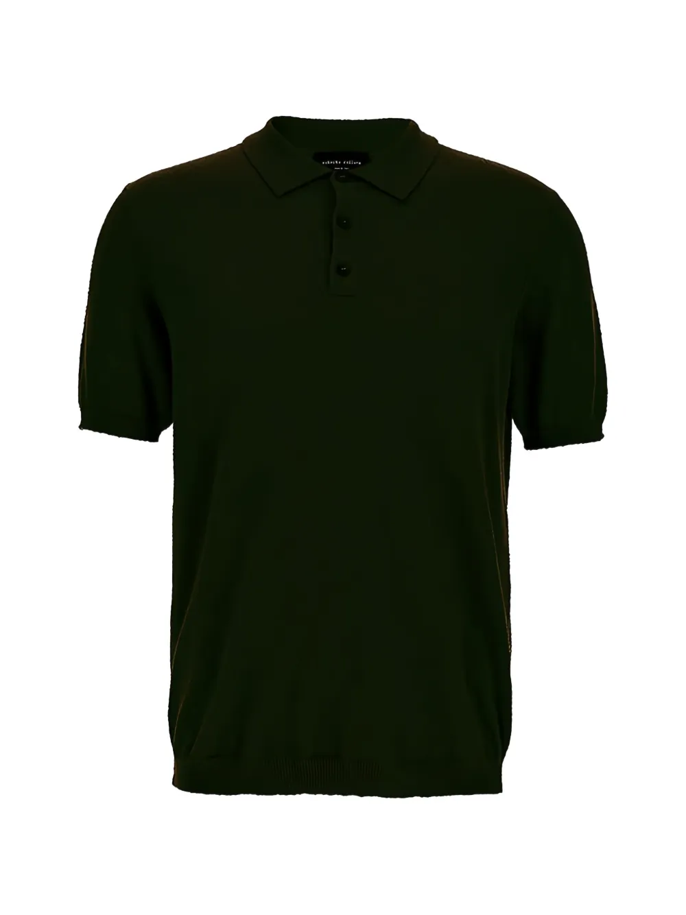 Roberto Collina short-sleeve textured polo shirt - Schwarz