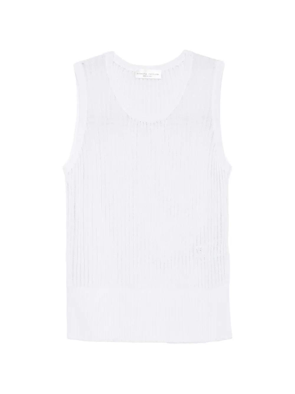 Roberto Collina ribbed-knit sleeveless top - Weiß