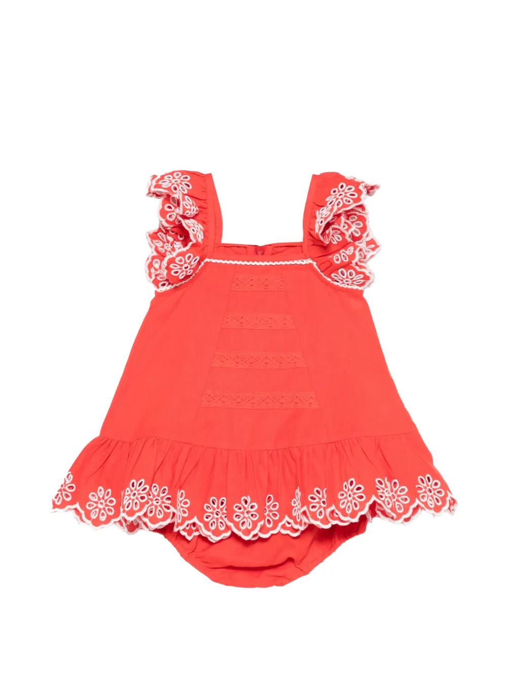 Stella McCartney Kids ruffled floral dress - Rot
