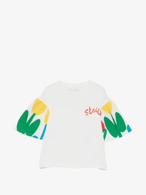 Stella McCartney Kids printed-sleeve T-shirt